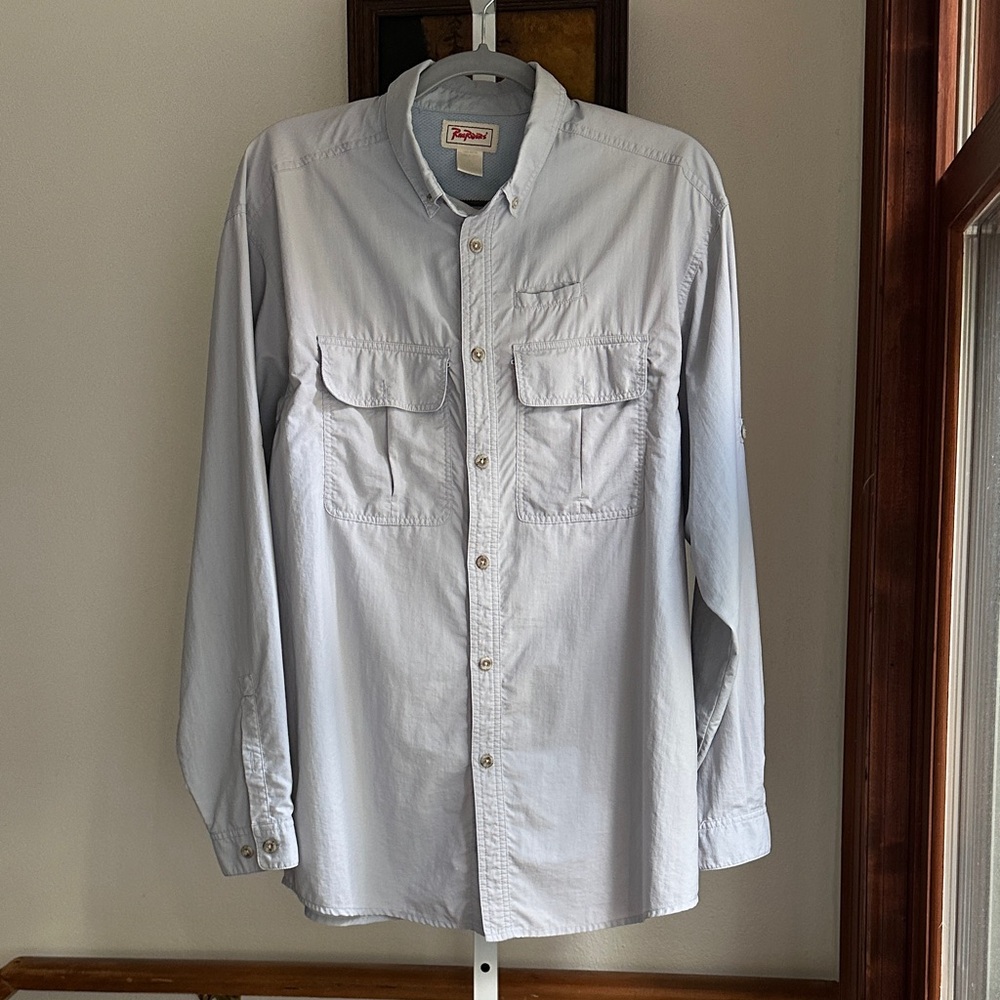 RailRider’s light blueish Gray Casual Button Down Shirt